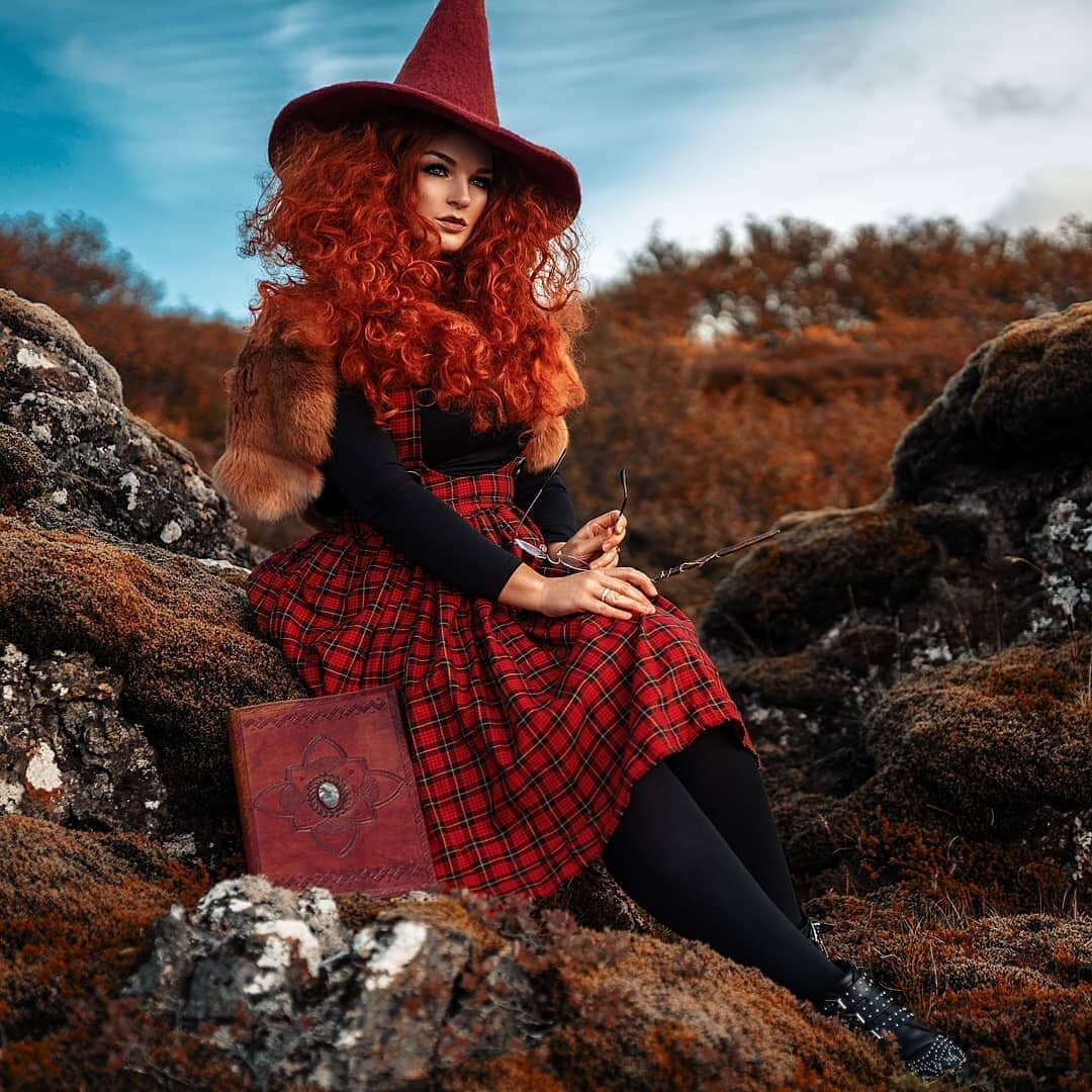 Sombrero de Bruja de Fieltro de Lana