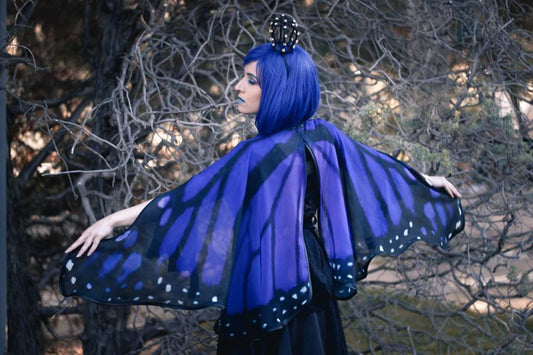 Capa Alas de Mariposa Monarca azul · Pequeñas