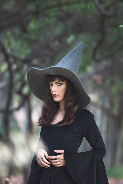 Sombrero de Bruja de Fieltro de Lana