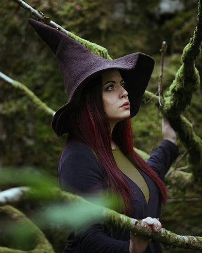Sombrero de Bruja de Fieltro de Lana