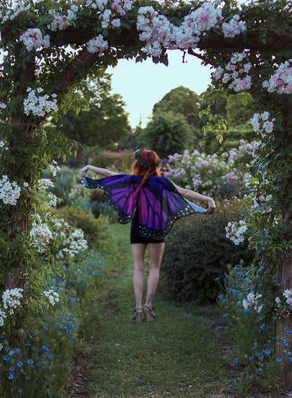 Capa Alas de Mariposa Monarca Morada · Pequeñas
