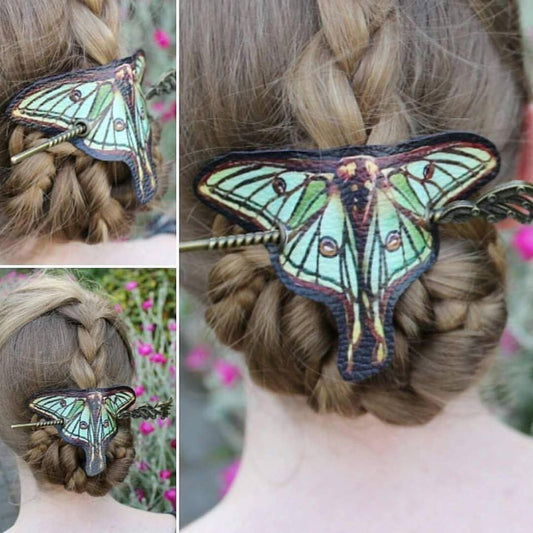 Luna Moth Hair Clip
