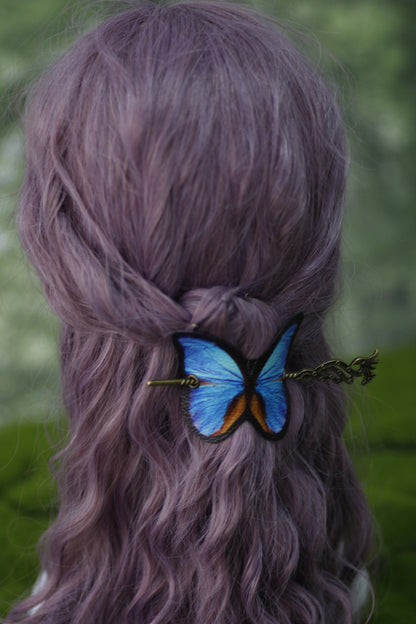 Pasador de Pelo Mariposa Azul