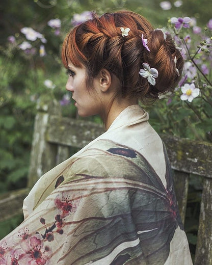 Pañuelo de Libélulas, Mariposas y Sakura