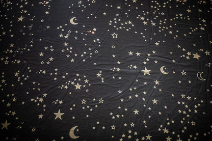 Tela de Gasa Celestial de Lunas y Estrellas