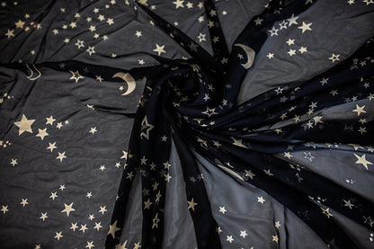 Tela de Gasa Celestial de Lunas y Estrellas