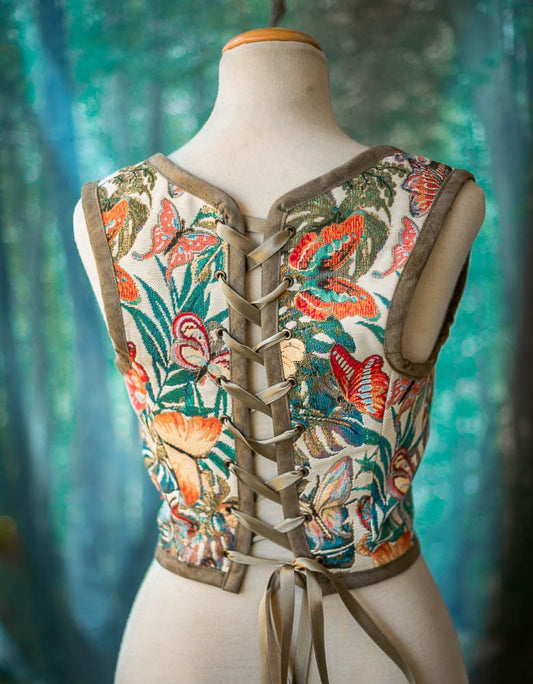 Corset Renacentista de Jardín de Mariposas
