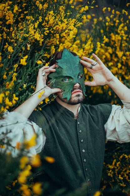 Green Man Leaf Druid Mask