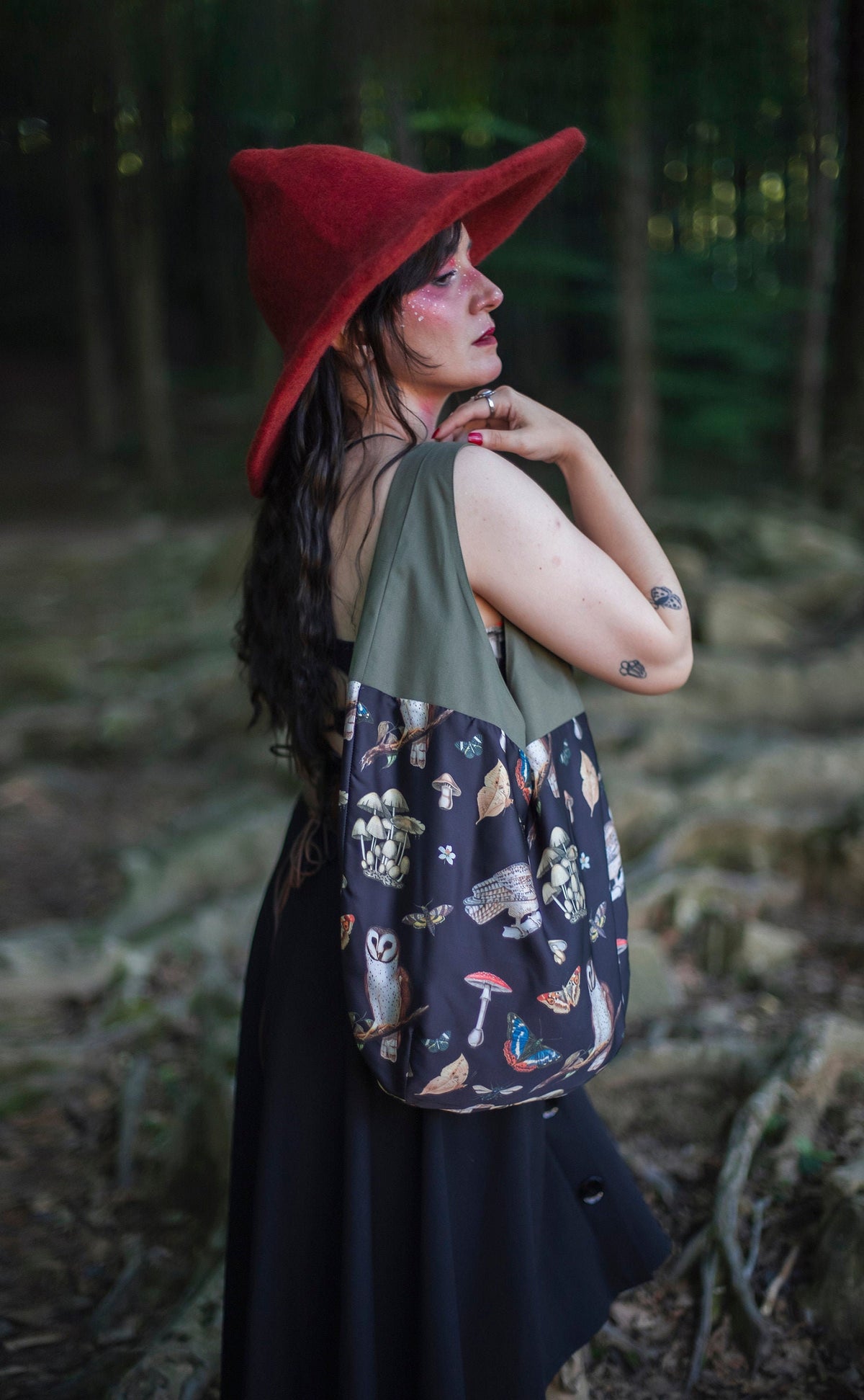 Bolso Tote de Búhos y Setas