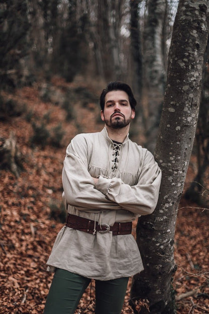 Camisa Renacentista de Lino para Hombre