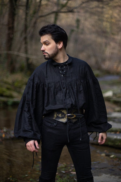 Camisa Pirata Negra de Hombre