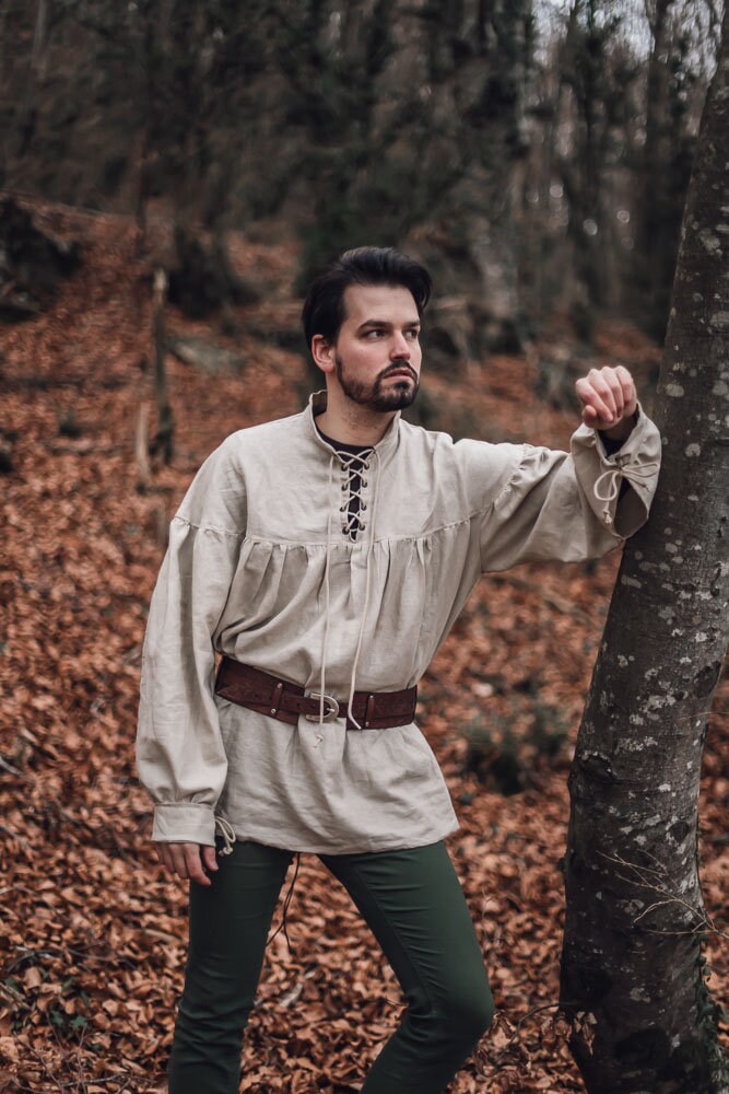 Camisa Renacentista de Lino para Hombre