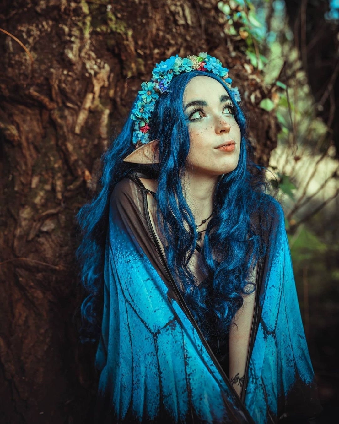 Capa Alas de Mariposa Morpho Azul · Pequeñas