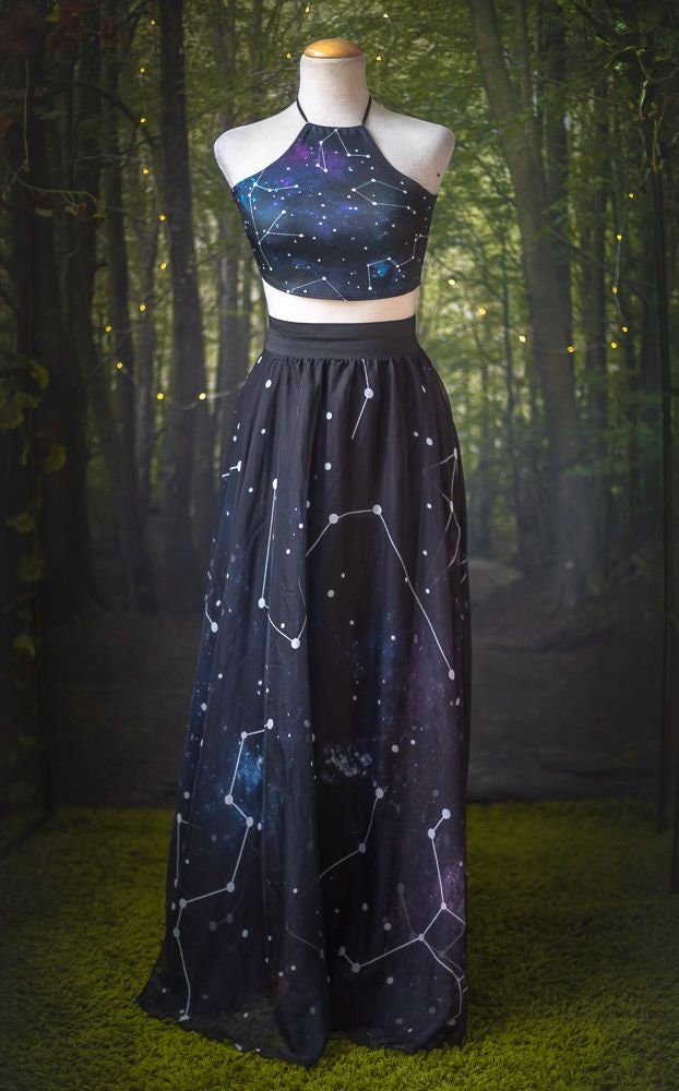 Falda Larga Celestial de Constelaciones