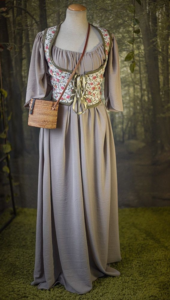 Camisola Medieval Crema Topo