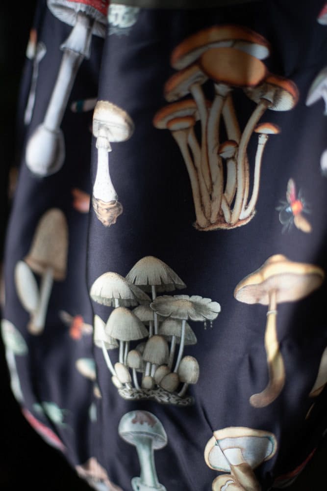 Mushroom Print Tote Bag, Witchcraft Shoulder Bag