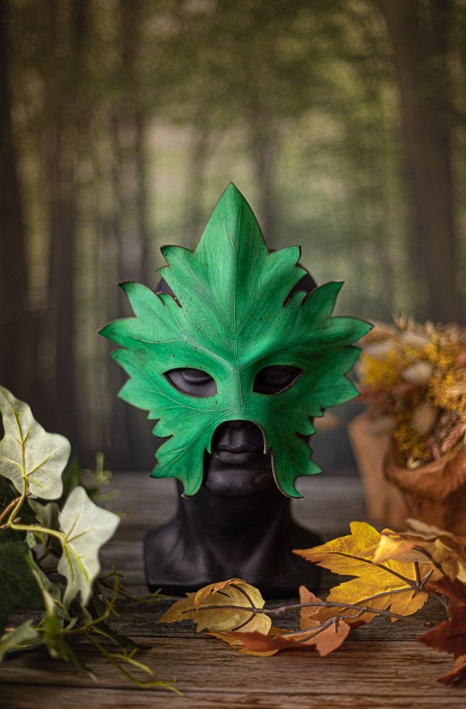 Green Man Leaf Druid Mask