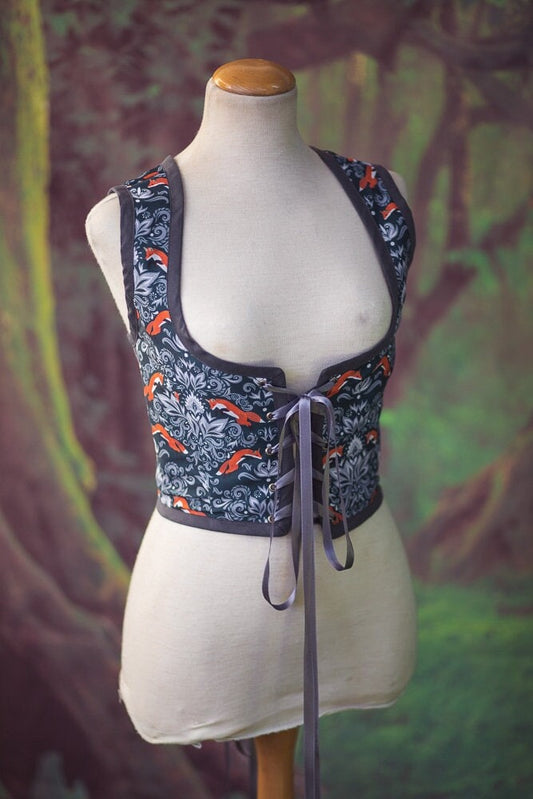 Corset Renacentista de Zorros y Flores