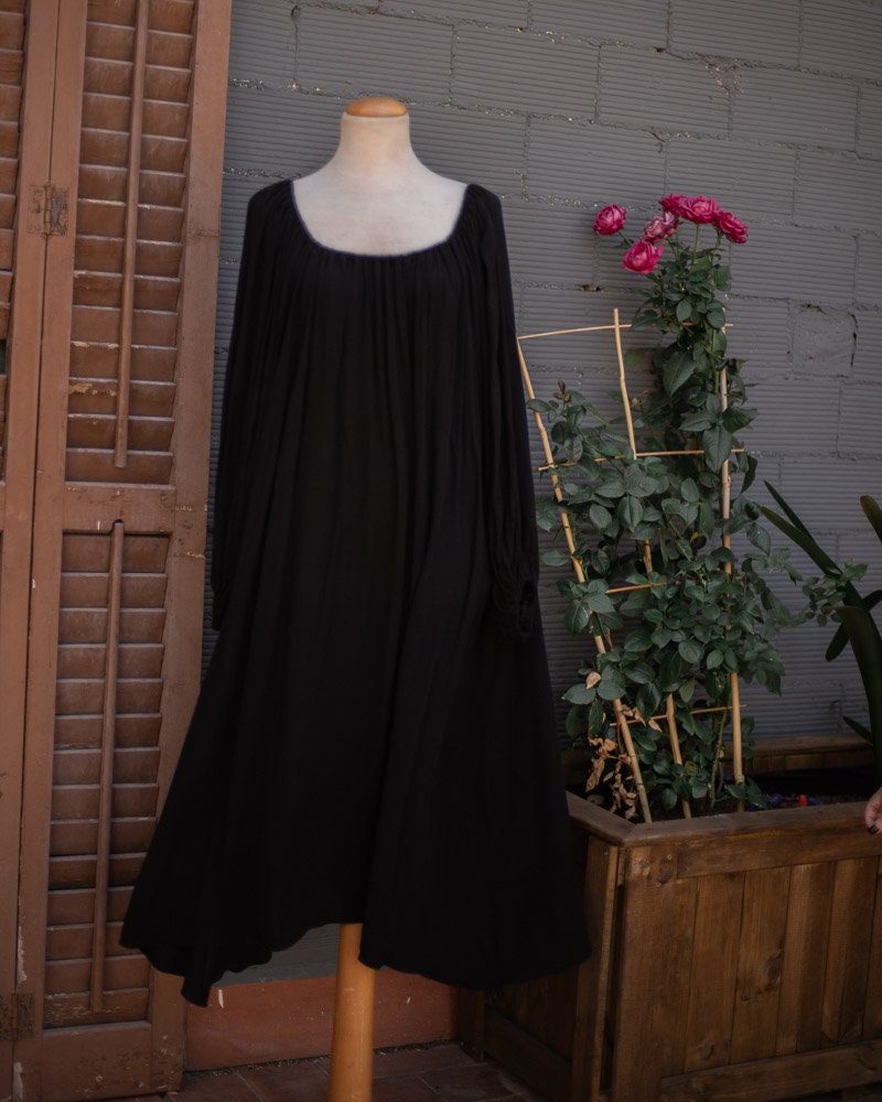 Camisola Medieval Negra de Viscosa