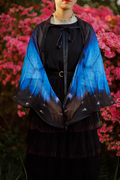 Capa Alas de Mariposa Morpho Azul · Pequeñas