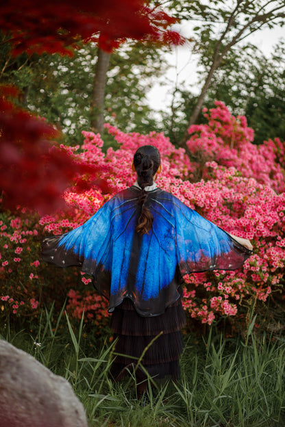 Capa Alas de Mariposa Morpho Azul · Pequeñas