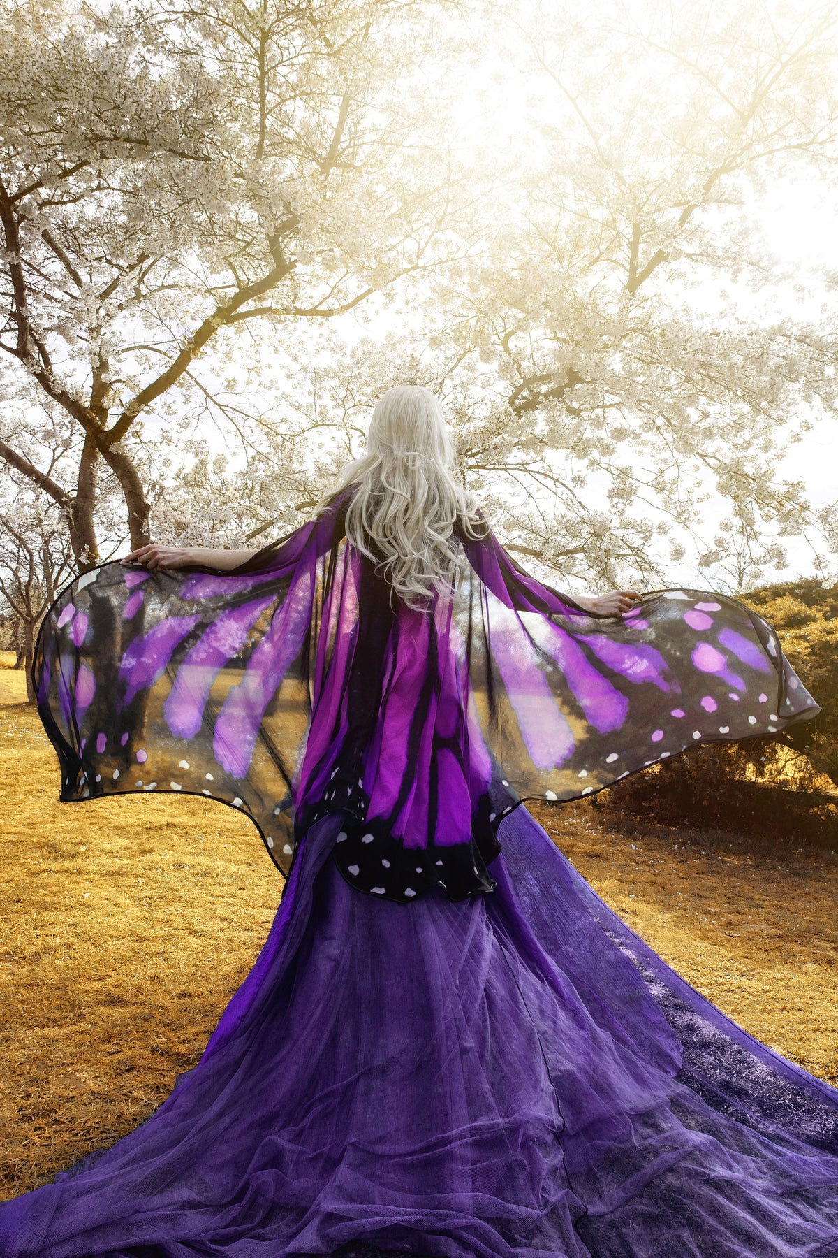 Alas de Mariposa Monarca Morada Gigantes