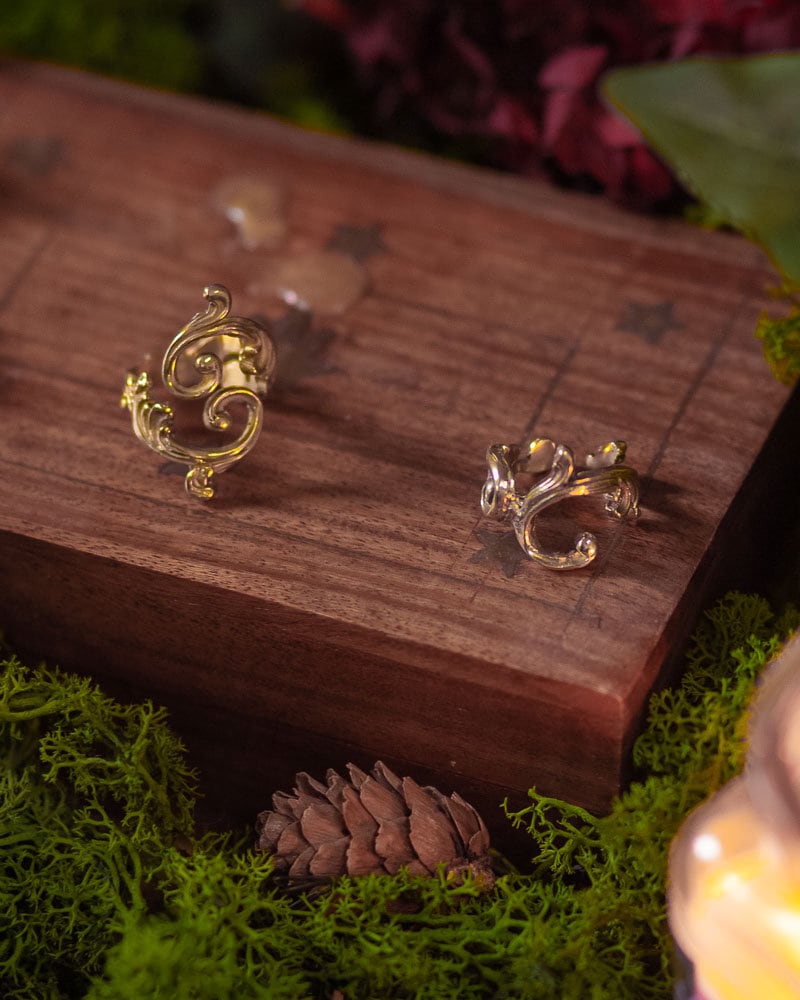 Anillos Élficos Ajustables en Laton y Plata