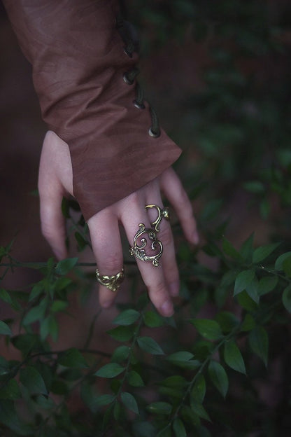 Anillos Élficos Ajustables en Laton y Plata