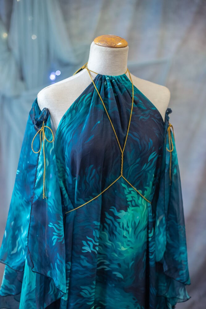 Vestido Halter Sirena de Algas