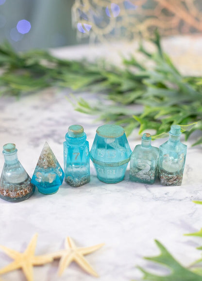 Ocean Dice Set with Pearls and Jellyfish