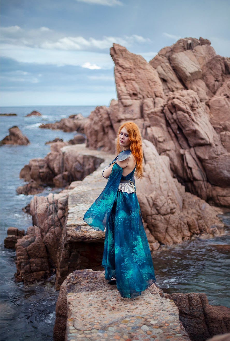 Vestido Halter Sirena de Algas