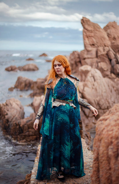 Vestido Halter Sirena de Algas