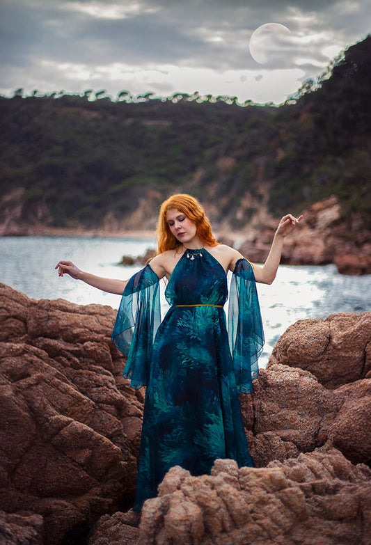 Vestido Halter Sirena de Algas
