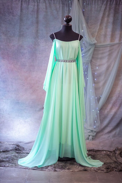 Vestido Sirena de Algas con Mangas