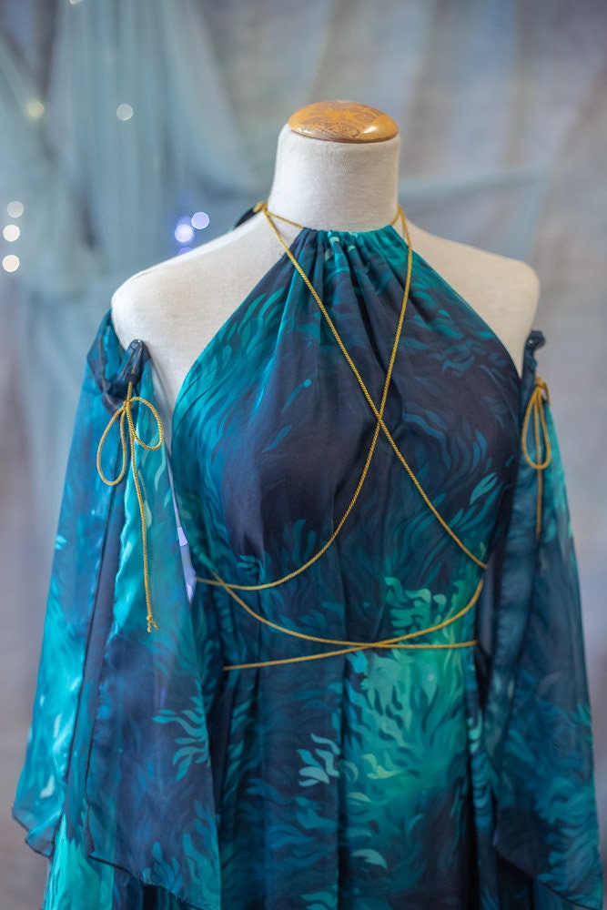 Vestido Halter Sirena de Algas