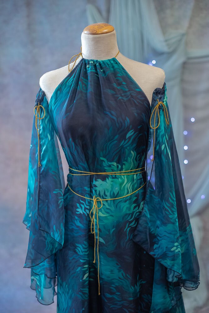 Vestido Halter Sirena de Algas