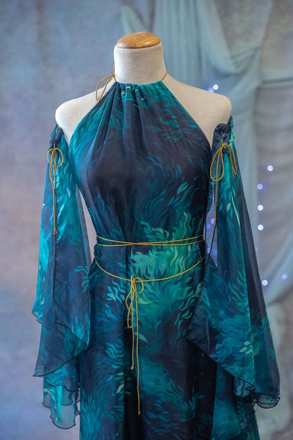 Vestido Halter Sirena de Algas