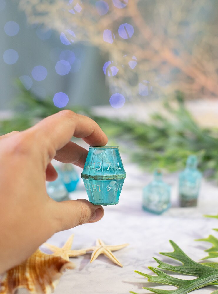 Ocean Dice Set with Pearls and Jellyfish