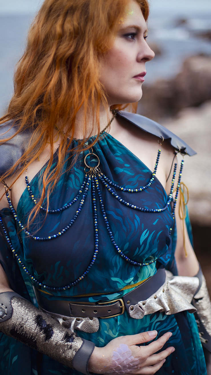 Vestido Halter Sirena de Algas