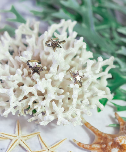 Mermaid Ring - Starfish ring in brass