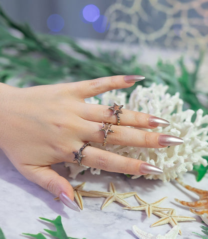 Mermaid Ring - Starfish ring in brass