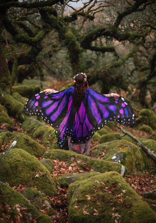 Alas de Mariposa Monarca Morada Gigantes