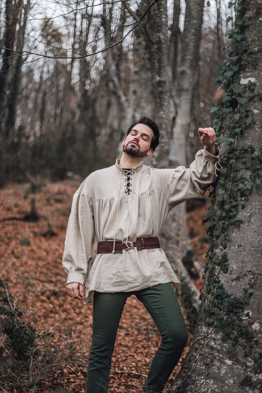 Camisa Renacentista de Lino para Hombre