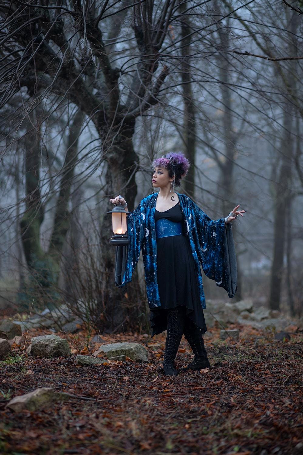 Kimono Celestial de Terciopelo