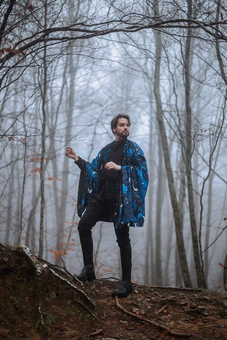 Kimono Celestial de Terciopelo
