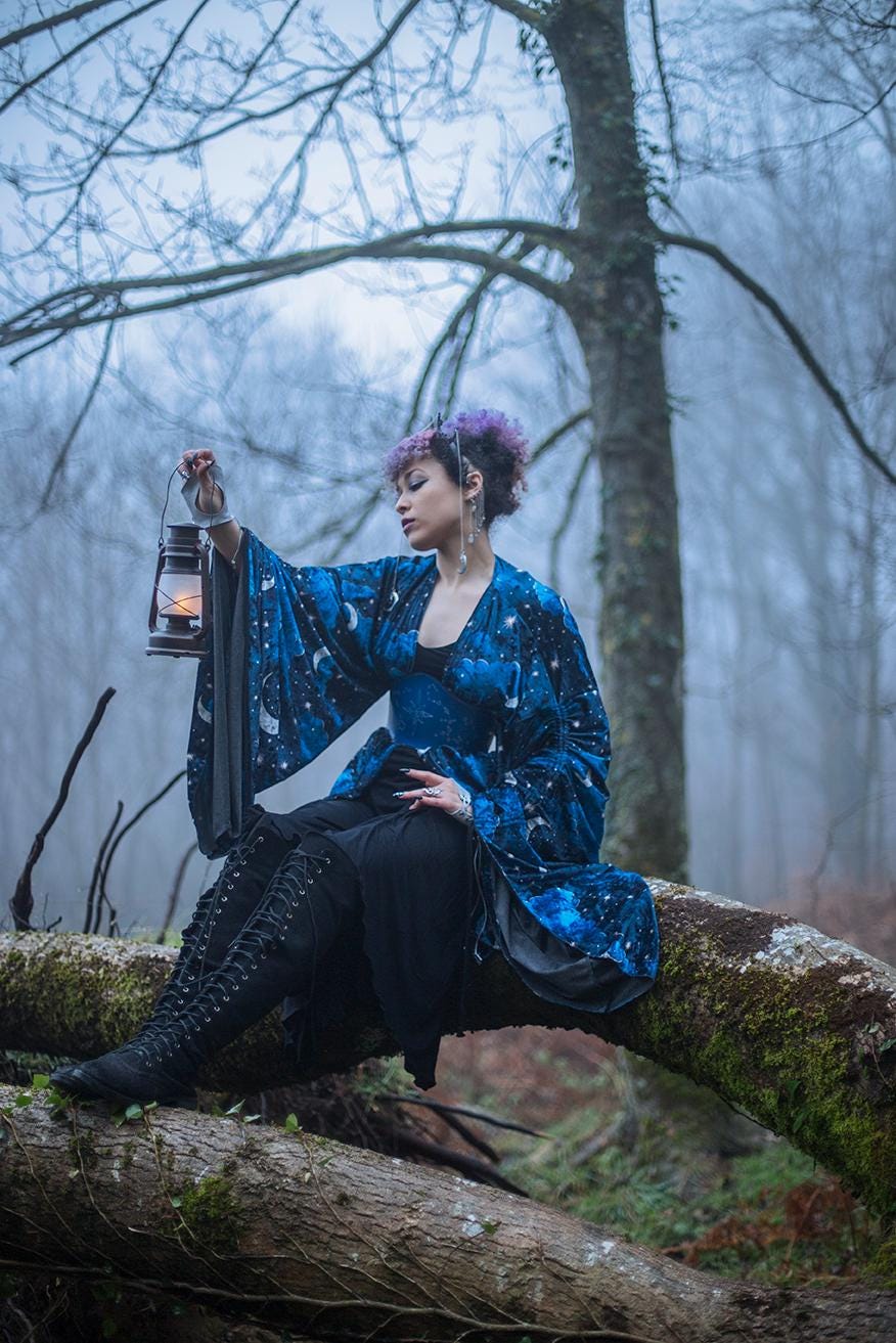 Kimono Celestial de Terciopelo