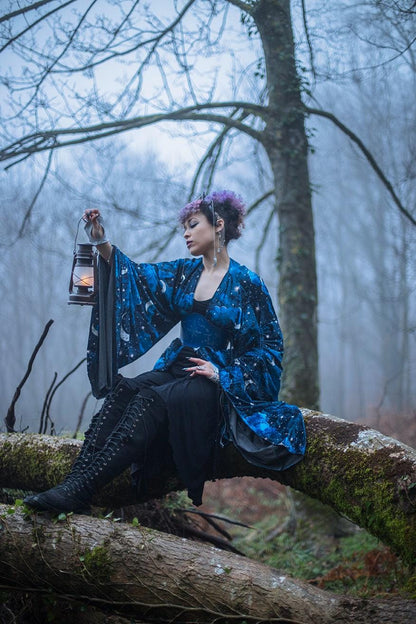 Kimono Celestial de Terciopelo