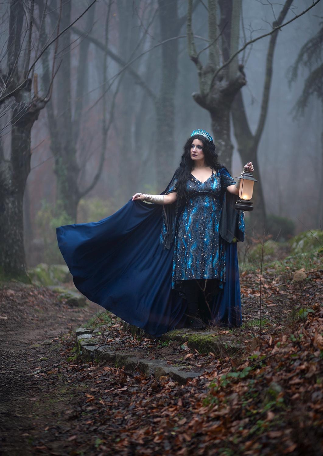 Vestido Celestial de Terciopelo