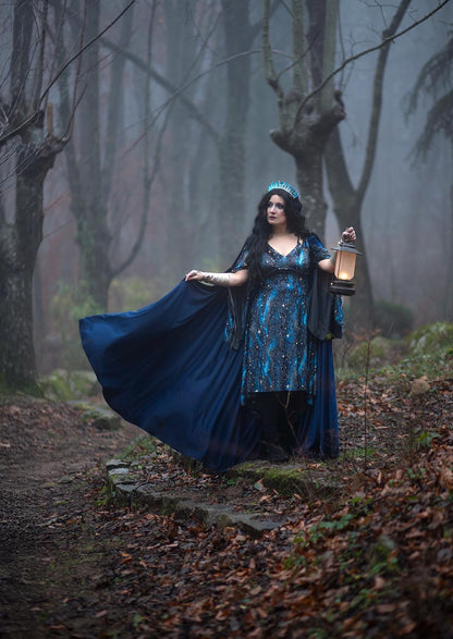 Vestido Celestial de Terciopelo