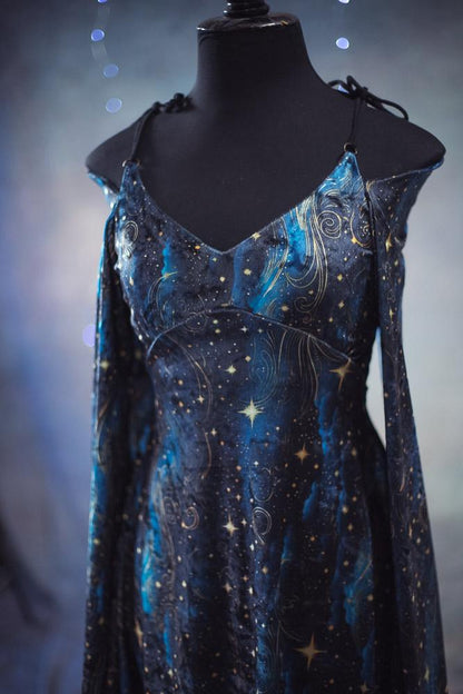 Vestido Celestial de Terciopelo